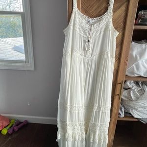 Ivory Lace Midi Dress